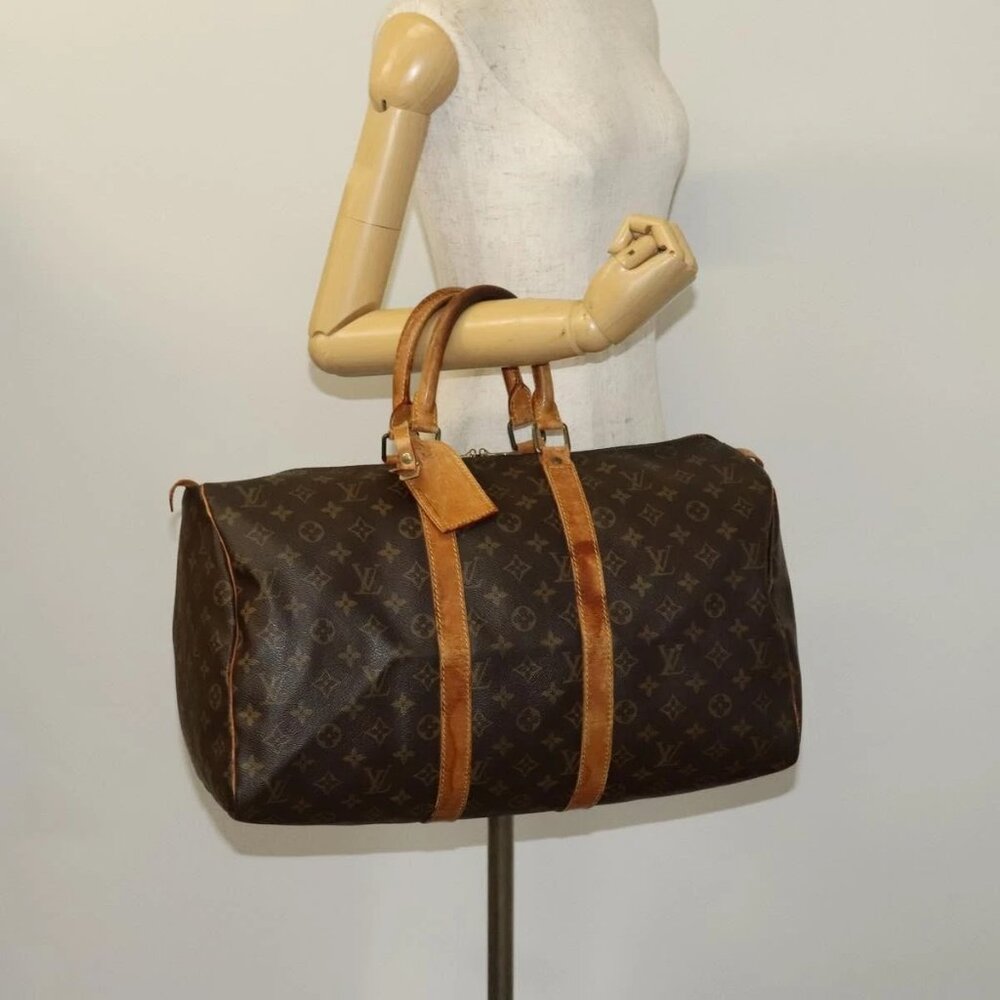 LOUIS VUITTON Monogram Keepall 45 Boston Bag M41428 LV Auth 134772